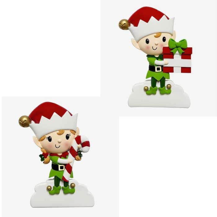 Little Elf Christmas Ornament Personalized