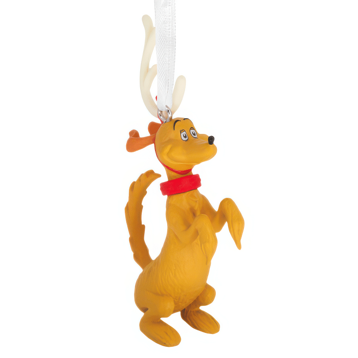 Max in Antlers the Grinch Ornament