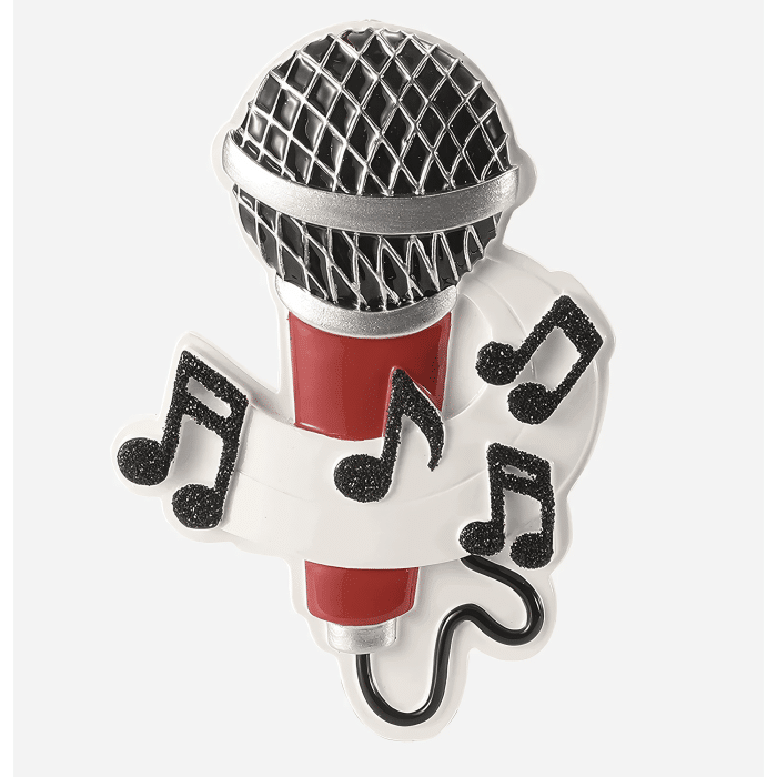 Microphone Music Ornament Personalize