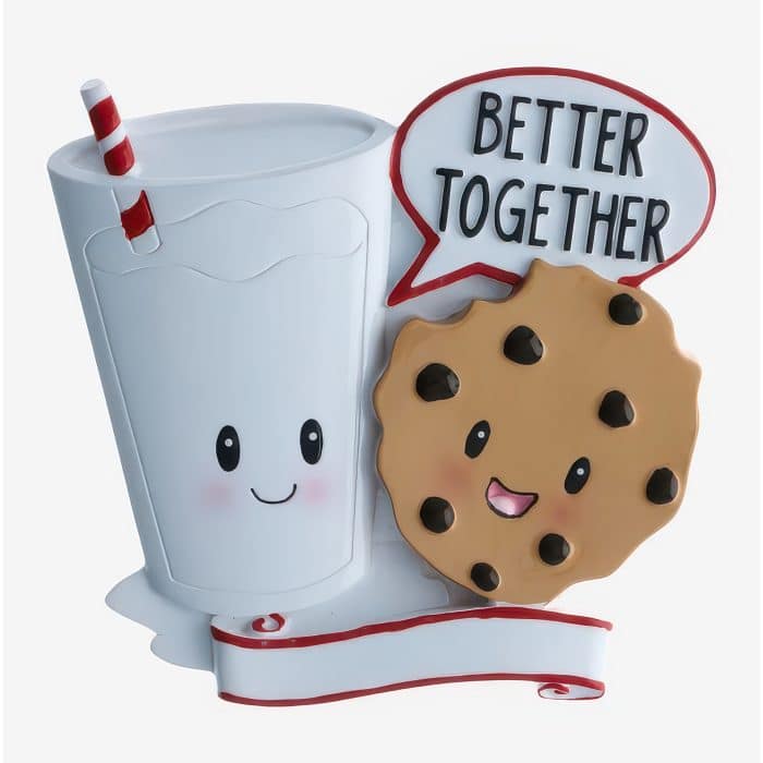 Milk and Cookies Ornament Personalize