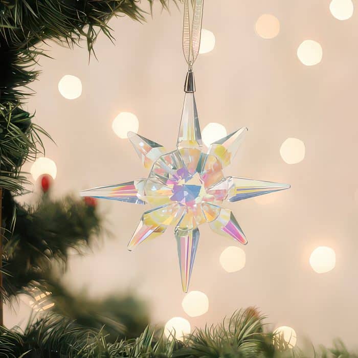 Radiant Crystal Starflake Ornament Old World Christmas Glamour
