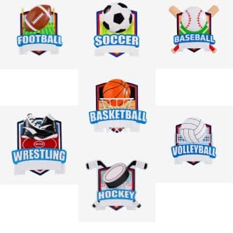 Sports Shields Ornament Personalize