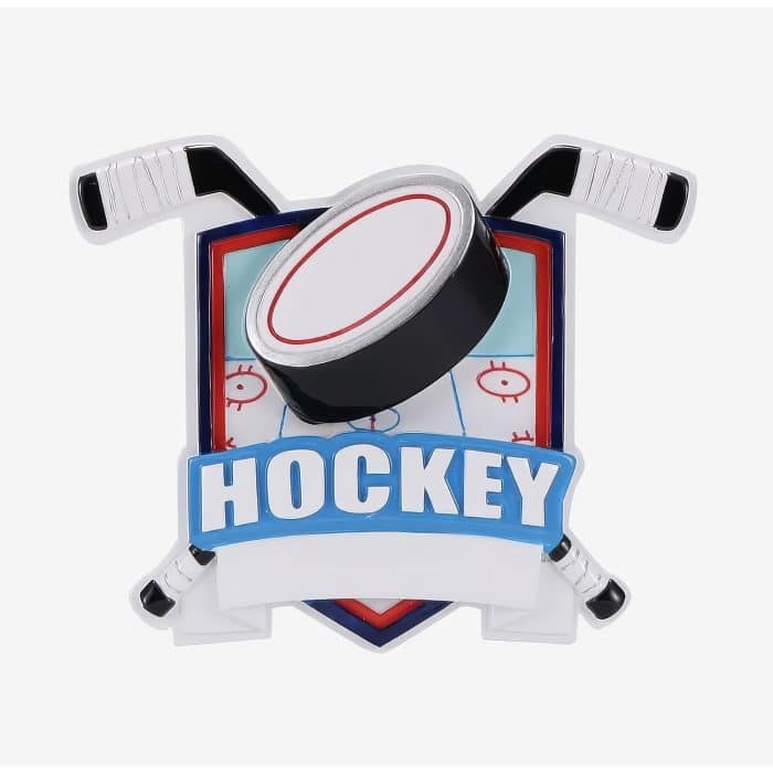 Sports Shields Ornament Personalize Ice Hockey