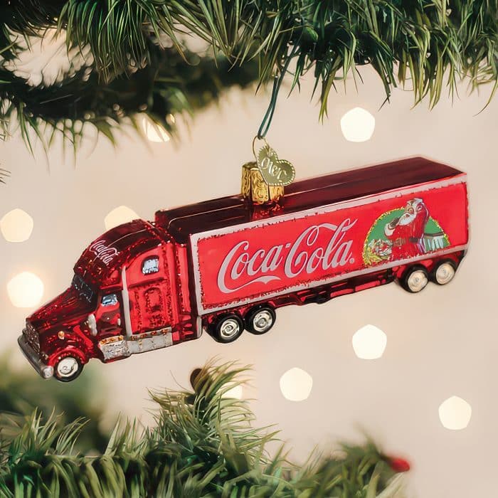 Coca cola™ Semi Truck Ornament Set Old World Christmas