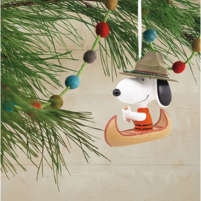 Peanuts® Snoopy in Canoe Ornament Glam Shot