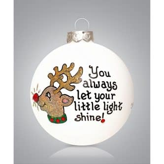 Light Shine Reindeer Ornament Personalized