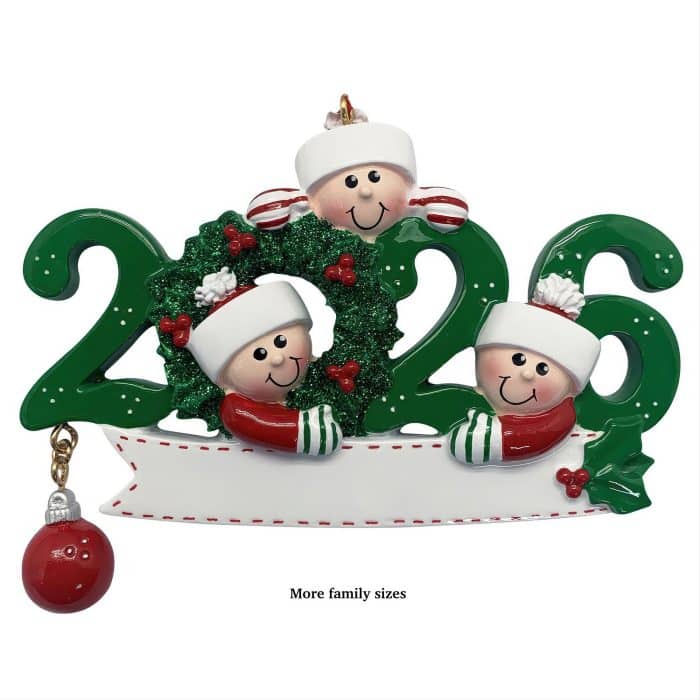 2026 Elf Family Ornament Personalized