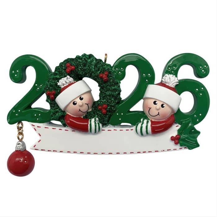 2026 Elf Family Ornament Personalized Two