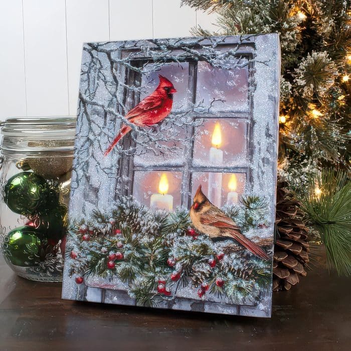 Together for Christmas Mini Lighted Tabletop Canvas