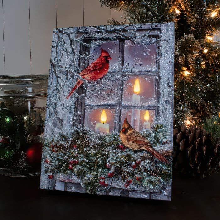 Together for Christmas Mini Lighted Tabletop Canvas Lit