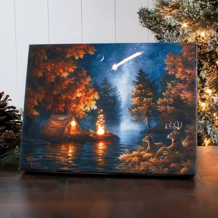 Wishing Upon a Star Mini Lighted Tabletop Canvas