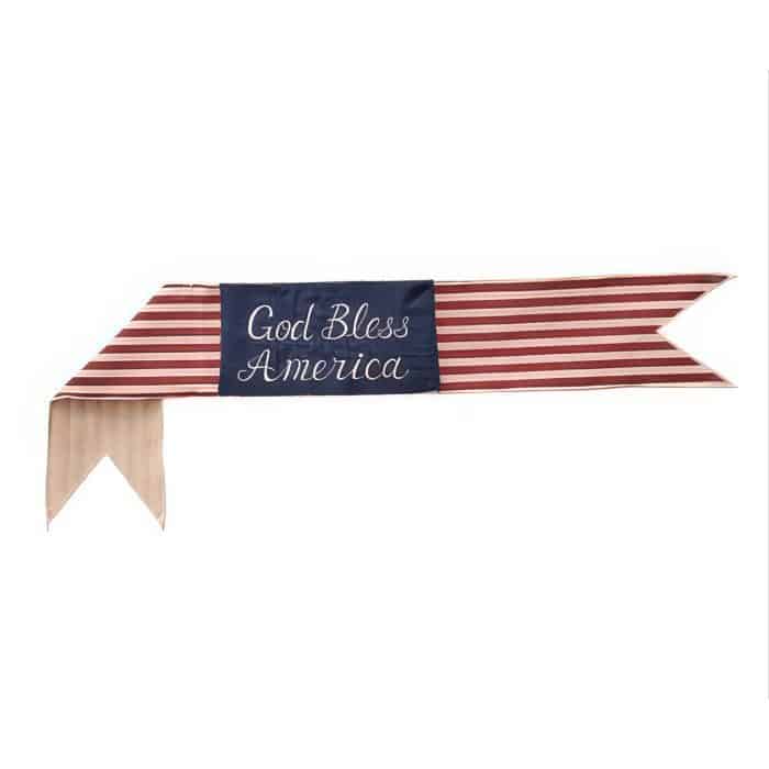 God Bless America Stripe Banner