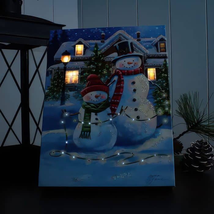 Twinkle Lights Mini Lighted Tabletop Canvas Lit