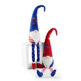 Patriotic Gnome Shelf Sitters