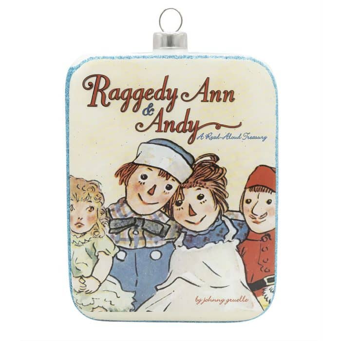 Raggedy Ann  Andy Book Cover Ornament