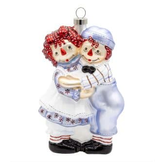 Raggedy Ann  Andy Holiday Hug Ornament