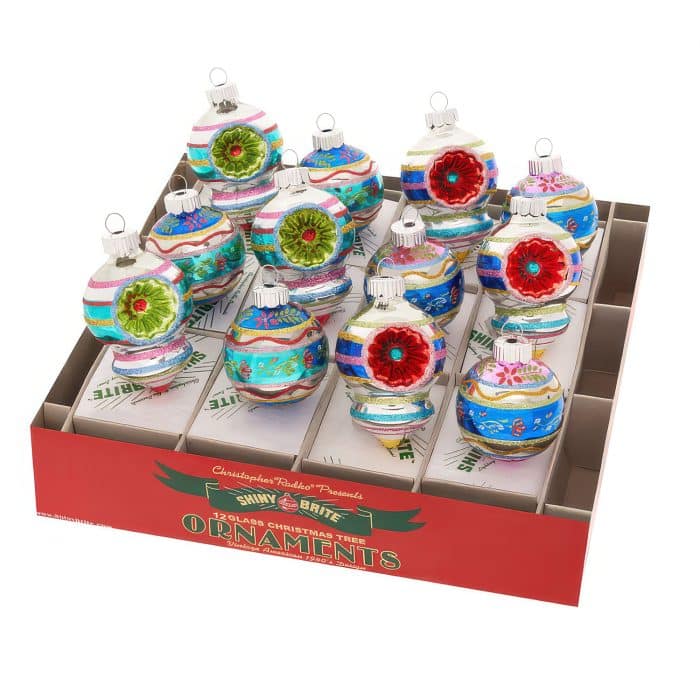 Christmas Confetti Rounds And Shapes Radko Shiny Brite