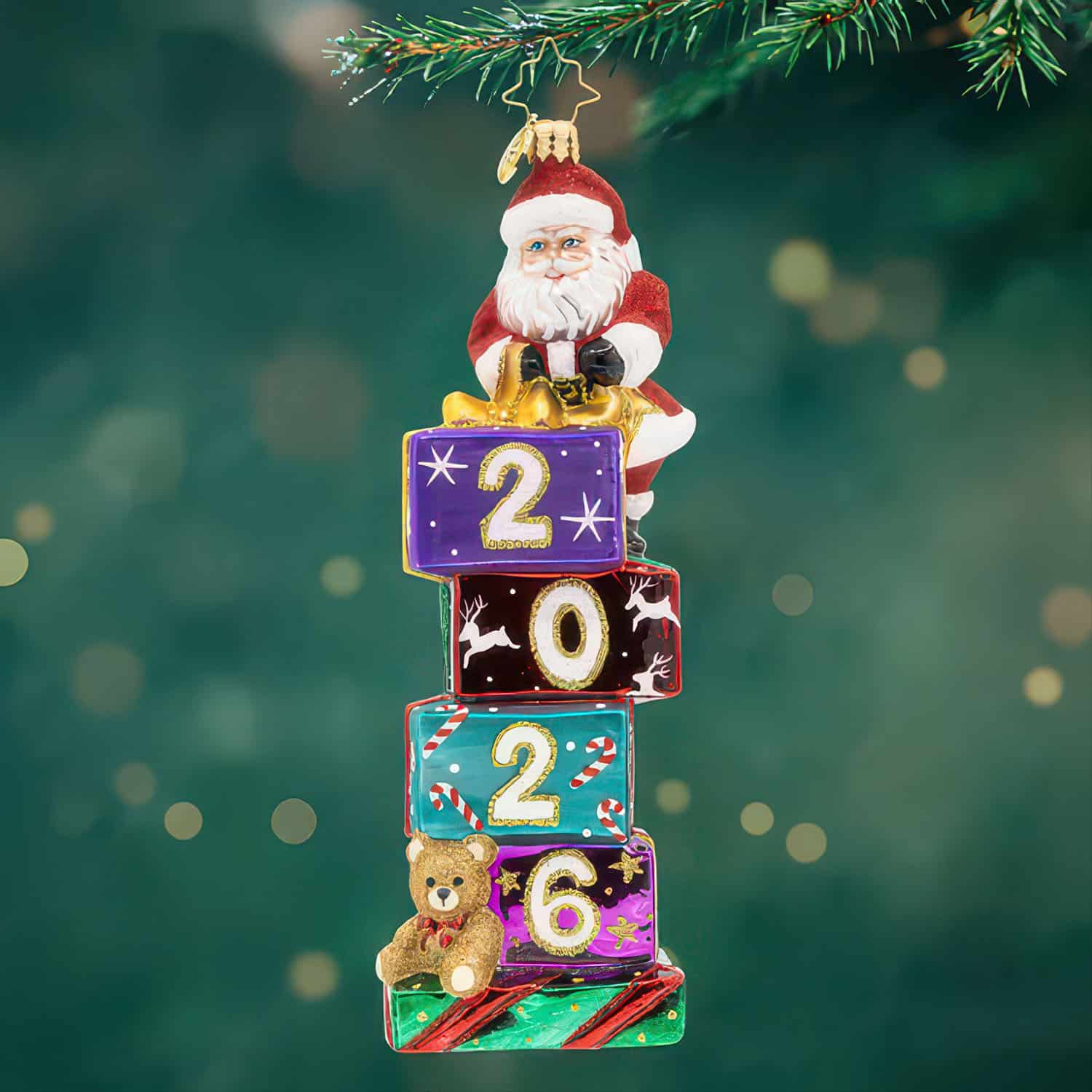 サンタ 2026 Stacking Up The Years By Radko - St Nick's Christmas Store