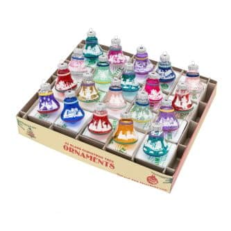 Vivid Vintage Signature Flocked Bells Radko Shiny Brite