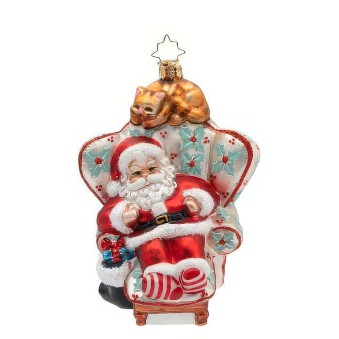 Cat Nap Santa By Radko Front