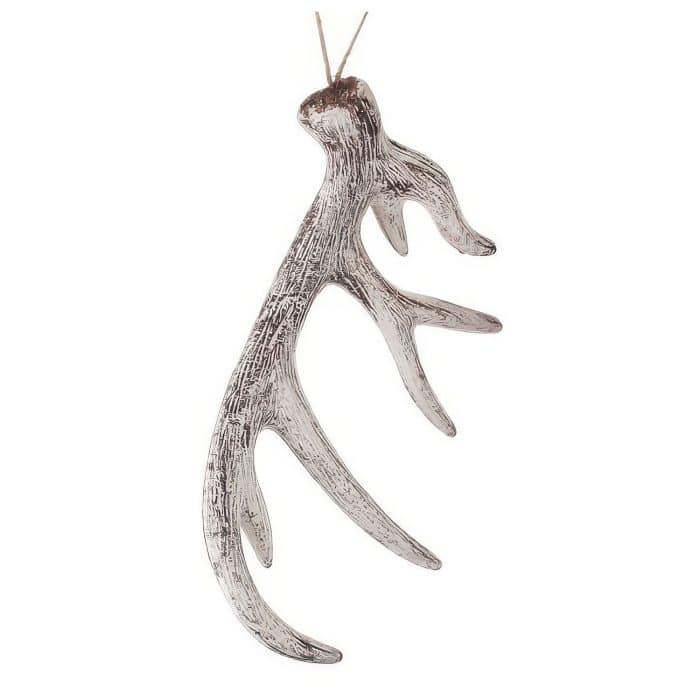 Deer Antler Glitter Frost Ornament