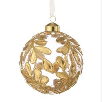 Golden Leaf Clear Ornament