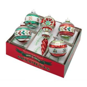 Splendor Rounds and Large Shape Radko Shiny Brite