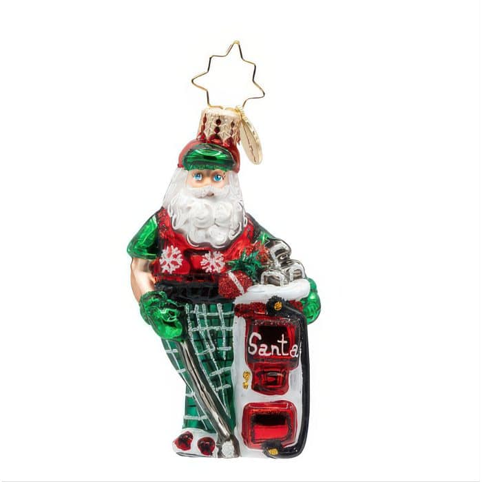 Jolly Golf Santa Gem By Radko Front