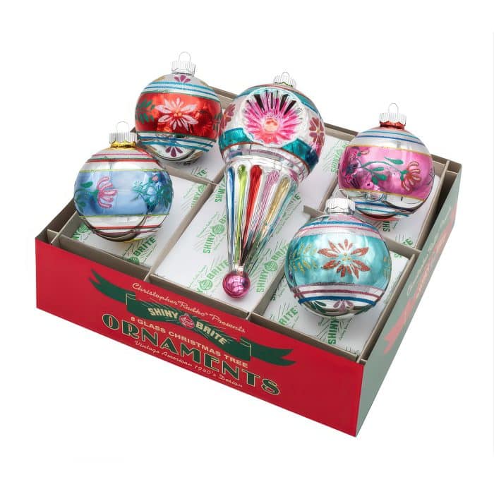 Confetti Rounds And Large Shape Radko Shiny Brite