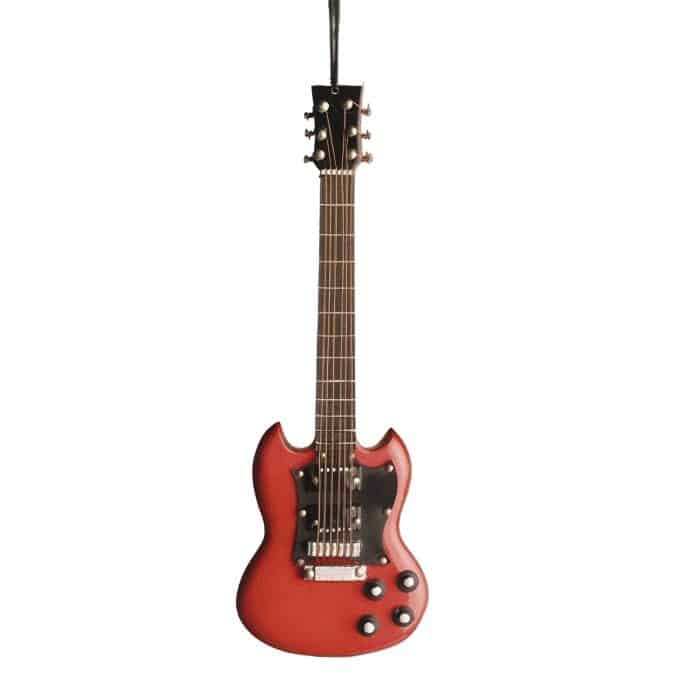 Music Red Electric Guitar Ornament