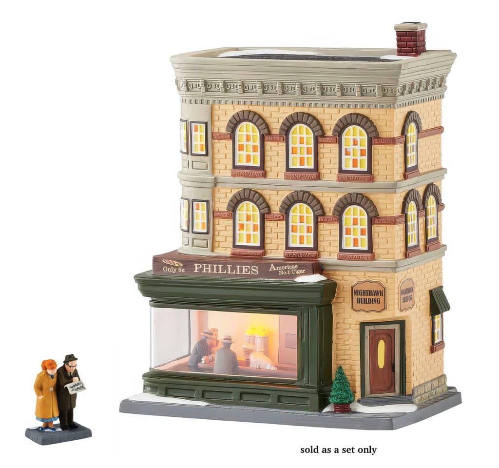 Nighthawks and Study for Nighthawks Christmas in the City D56 Pre Owned Rare Accessory