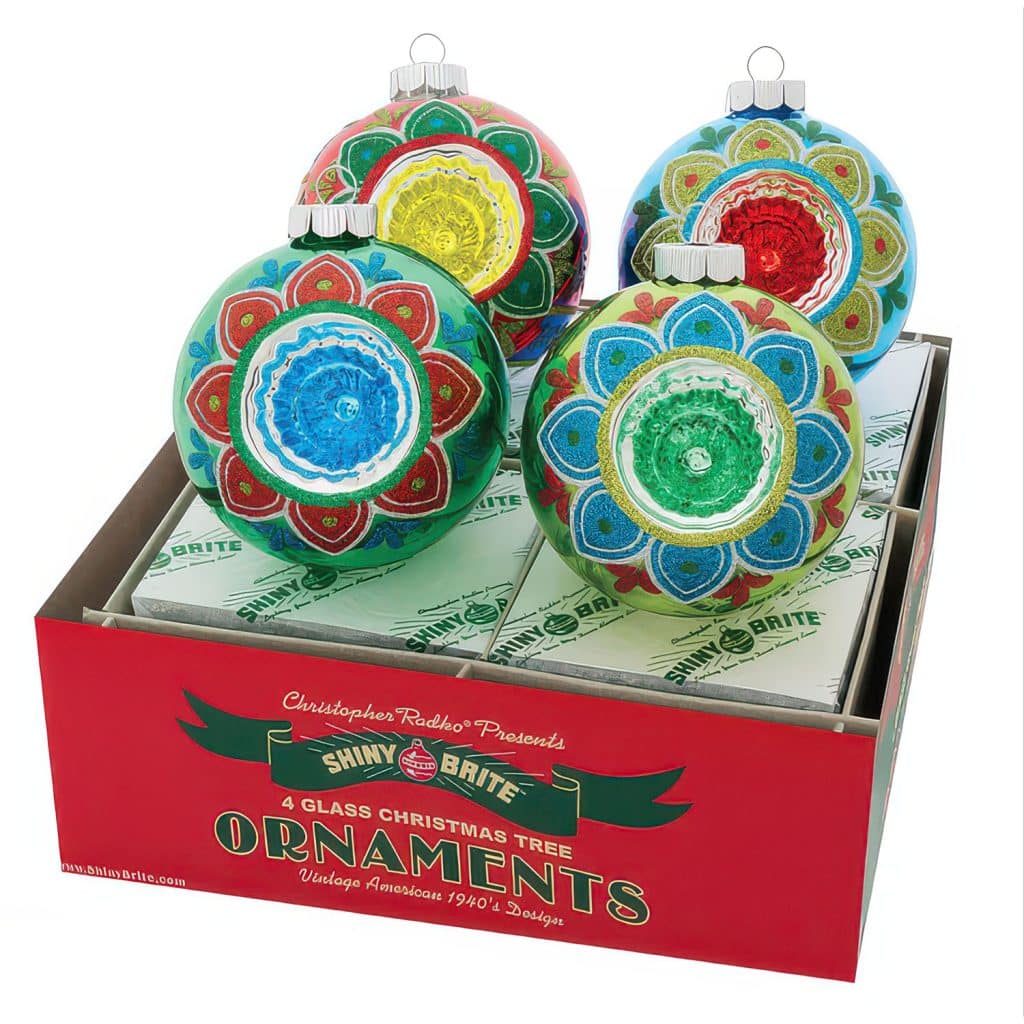 Holiday Splendor Rounds with Reflector Radko Shiny Brite