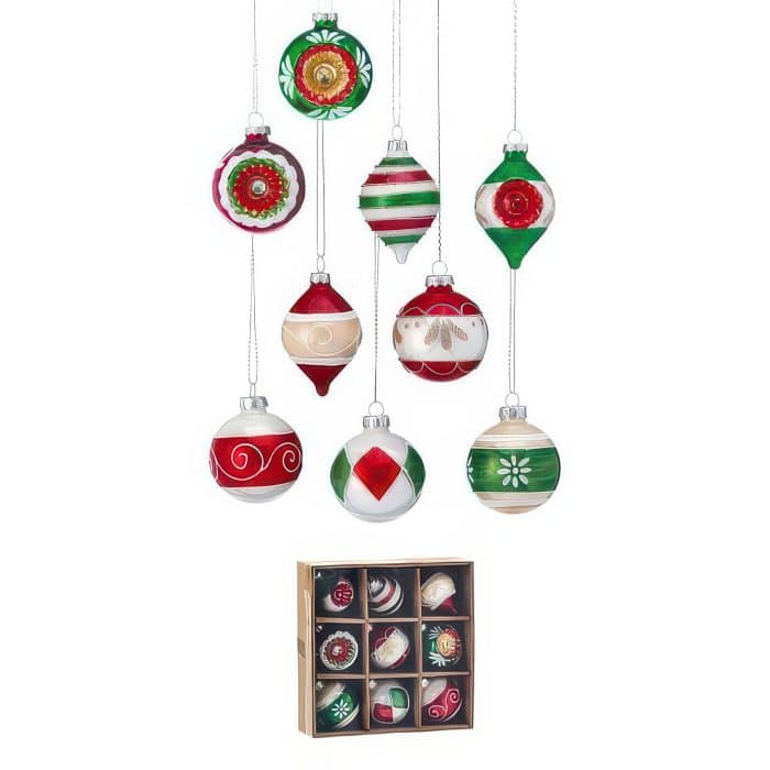 Retro Shape Christmas Color Ornaments