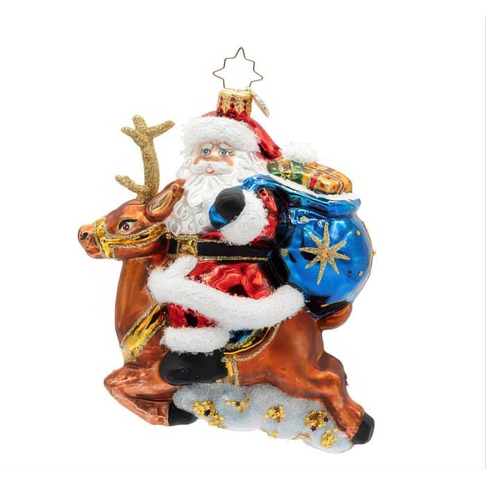 Santa's Celestial Reindeer Ride By Radko Front