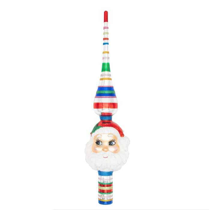 Christmas Confetti Santa Finial Radko Shiny Brite