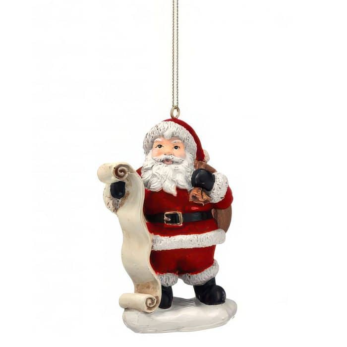 Santa Naughty Nice List Ornament