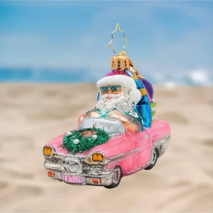 Santa's Coastal Christmas Ride Gem By Radko