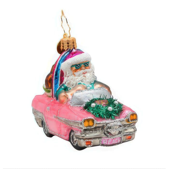 Santa's Coastal Christmas Ride Gem By Radko Front Two