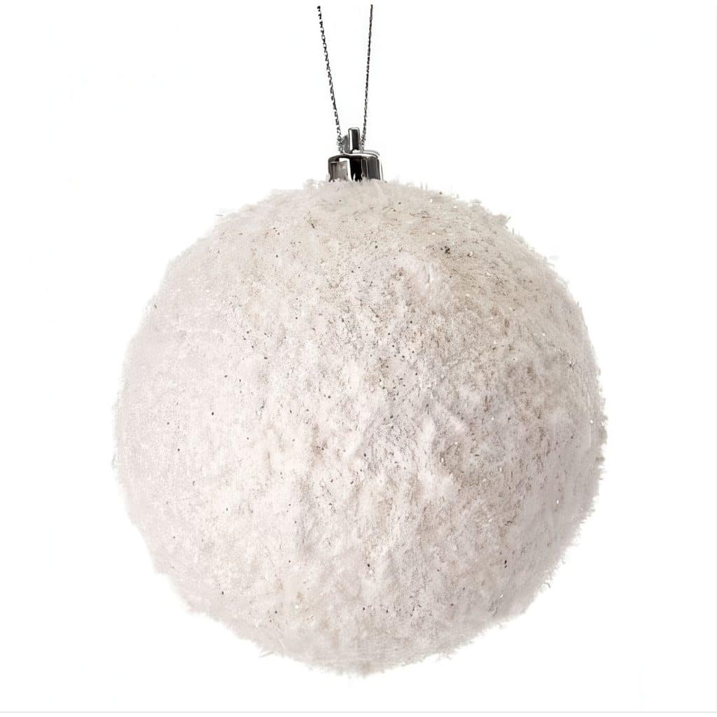 Frosted Texture Snowball Ornament