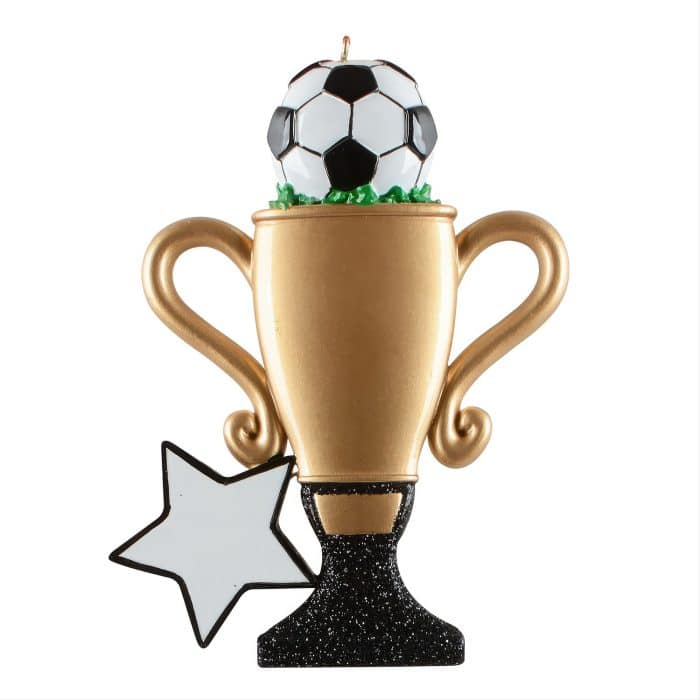 Soccer Trophy Ornament Personalize