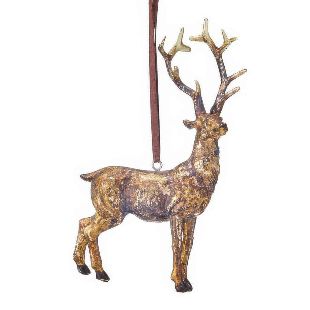 Southern Rustic Coppergold Deer Ornament