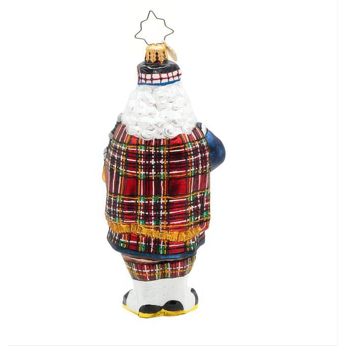 Tartan Tidings Santa by Radko Back