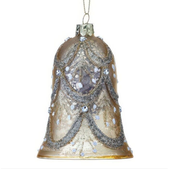 Vintage Beaded Bell Ornament