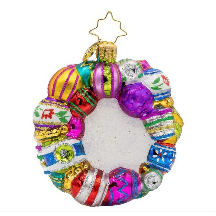 Vintage Holiday Wreath Gem By Radko Back