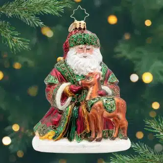 A Woodland Offering Santa By Radko