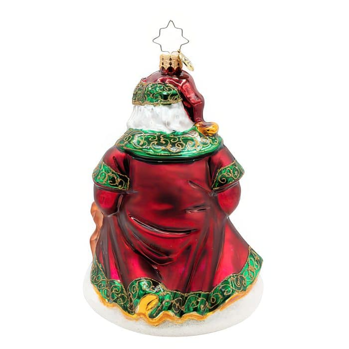 A Woodland Offering Santa By Radko Back