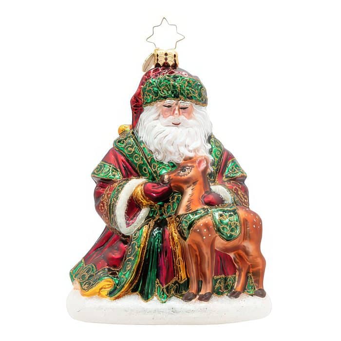 A Woodland Offering Santa By Radko Front