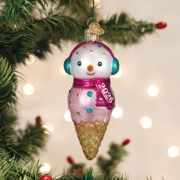 2026 Snowman Cone Ornament Old World Christmas