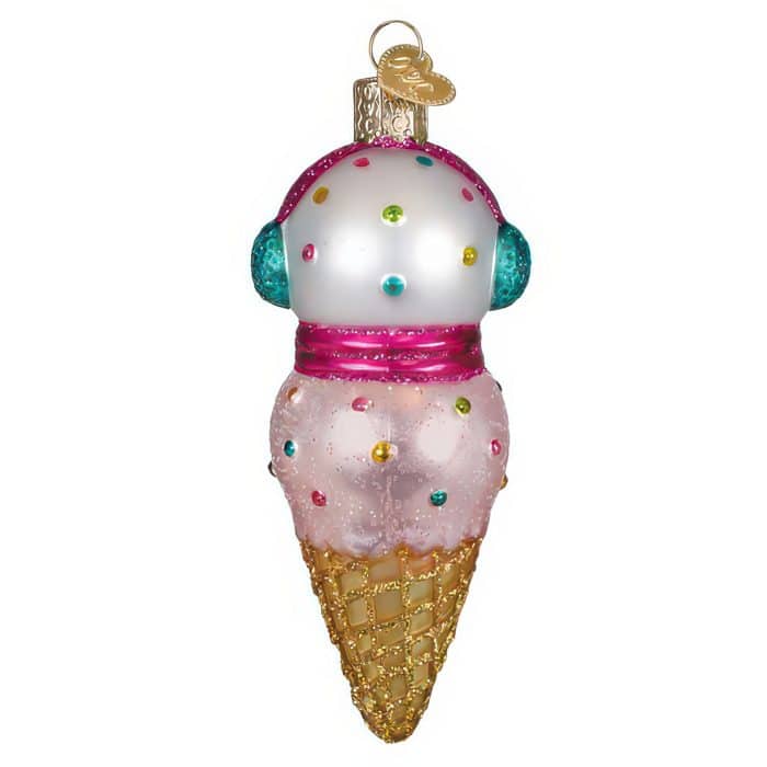 2026 Snowman Cone Ornament Old World Christmas Back