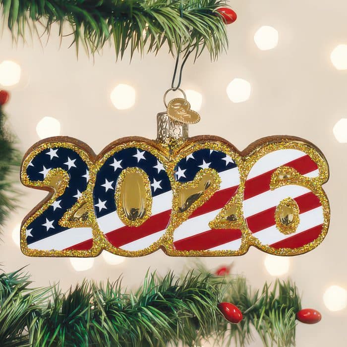 2026 Usa Flag Ornament Old World Christmas
